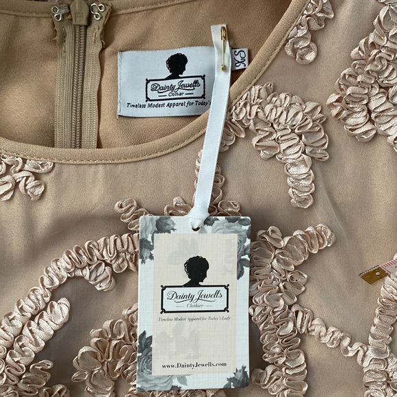 High Low Dress with Embellishments - Picture 4 of 6